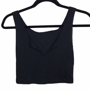 Shein Black Knit Crop Tank Top
